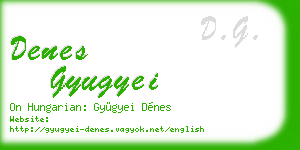 denes gyugyei business card